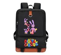 Jax - Mochila con patrón para mujeres y hombres, doble capa, animación, drama, comedia, impresión, bolsas al aire libre, viajes, computadora, caricaturas, almacenamiento escolar, b, Talla única