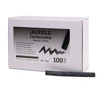 JAXELL 48238 - Carbón de dibujo (100 unidades, dureza dura, buena cobertura, longitud media de 7,5 cm, redondo, diámetro de 6 a 7 mm)
