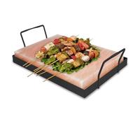 Jaxguom 1 paquete XXL de sal para barbacoa, 20 x 30 x 3 cm, piedras de sal con placa de hierro, reutilizable, sal de cristal original de las montañas