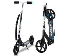 Jaxguom Patinete para niños, patinete plegable de ciudad con 3 alturas ajustables con ruedas grandes y correa para niños