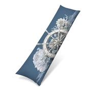 Jaxiaco Funda de Almohada Larga 40x120 cm, Terciopelo Funda para Almohada de Cuerpo Ultra Suave para Dormir de Lado, Fundas de Cojín Decorativa con Cremallera Invisible Extra Larga, Azul timón 0J-548