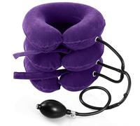 Jaximy Estirador de cuello, dispositivo de tracción cervical, dispositivo de tracción de cuello, alivio del dolor de cuello, soporte inflable ajustable para el cuello y estirador de cuello