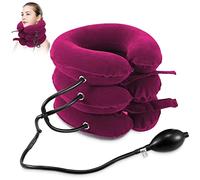 Jaximy Estirador de cuello, dispositivo de tracción cervical, dispositivo de tracción de cuello, alivio del dolor de cuello, soporte inflable ajustable y estirador de cuello, tracción cervical,