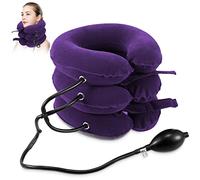 Jaximy Estirador de cuello, dispositivo de tracción de cuello, dispositivo de tracción cervical, alivio del dolor de cuello, soporte inflable ajustable para el cuello y estirador de cuello, tracción