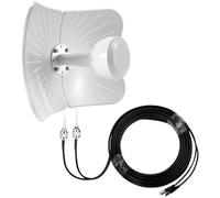 Jaxiyun 22dBi Gain Doble Banda 600-6000 MHz Antena 4G LTE 5G para Exteriores Antena Direccional Mimo, Señal Compatible Router Mimo Direccional con 2 Cables de 10M, AntenaExterna SMA/TS9