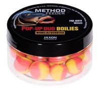 Jaxon Boilies Pop-UP Duo Color Method Feeder 16mm 40g Pesca de Carpa Cebo para Pesca de Carpa (Vanilla/Large MIDGAME Larva FM-KH11)