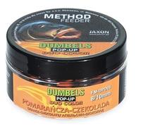Jaxon Dumbels Duo Color Pop Up 8/10 mm 30 g Alimento de pesca Carpa Pesca Carpa Pienso Base (Naranja-Chocolate / FM-DPD06)