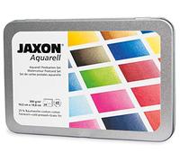 Jaxon Honsell 15469 Juego de Postales de Acuarela en Caja metálica, 24 Tarjetas de cartón sin ácido, Grano Fino de 300 g/m² en Formato DIN A6, Parte Trasera con Campo para direcciones, Blanco