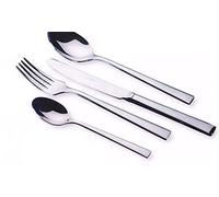 JAY - 16091524 - Juego de Cubiertos para 6 Personas, Pack 24, Acero Inoxidable 18/10, Modelo Titanio, Grosor 3 mm, Cuchara, Tenedor, Cuchillo y Cucharilla Aptos para Lavavajillas, Plateado