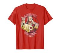 Jay and Silent Bob Buddy Christ Circle Portrait Camiseta, Hombre, Rojo, XXL