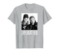 Jay and Silent Bob Photograph Camiseta, Hombre, Gris Jaspeado, 6XL