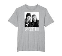 Jay and Silent Bob Photograph Camiseta, Hombre Tallas Grandes, Gris Jaspeado, 4X Alto