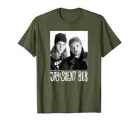 Jay and Silent Bob Photograph Camiseta, Hombre, Verde Oliva, XXL
