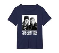 Jay and Silent Bob Photograph Camiseta, Mujer Tallas Grandes, Azul Marino, 2XL Grande