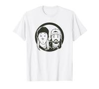 Jay and Silent Bob Simple Cartoon Faces Camiseta
