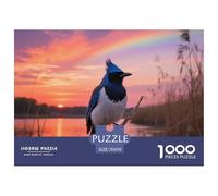 Jay Azul1000 Piezas Rompecabezas Nivel Principiante para Niños Mayores De 10 Años Desarrollo Lógico Creatividad Pájaro Regalo Educativo 70x50cm/1000pcs