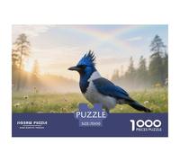 Jay Azul1000 Piezas Rompecabezas Sencillo para Niños Mayores De 12 Años Desarrollo Mental Juego Recreativo Pájaro Idea para Regalo 70x50cm/1000pcs