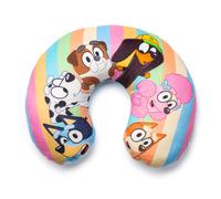 Jay Franco Bluey Kids Travel Tlogle Almohada - Soporte suave de polister para aviones de automviles y viajes en carretera - Lindo diseo de azu