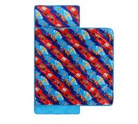 Jay Franco Colchoneta para Siesta Infantil Plegable Disney Pixar Cars, Saco de Dormir Infantil Tipo Manta con Almohada para guardería y Fiestas