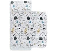 Jay Franco Colchoneta para Siesta Infantil Plegable Star Wars, Saco de Dormir Infantil Tipo Manta de Star Wars con Almohada para guardería y Fiestas