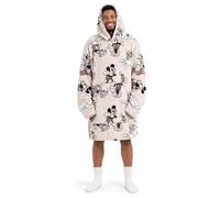 Jay Franco Disney con Mickey y Sus Amigos - Manta con Capucha para Adultos: Manta Extragrande de Felpa, Bolsillo, Manta de Forro Polar Suave y acogedora, Producto con Licencia Oficial, Gris, 34x38