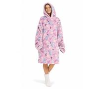 Jay Franco Disney Lilo & Stitch - Manta con Capucha para Adultos: Manta Extragrande de Felpa, Bolsillo; Manta de Forro Polar Suave y acogedora; Producto con Licencia Oficial; Color Morado; 34x38