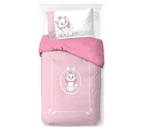 Jay Franco Disney Los Aristogatos Juego de ropa de cama para cama individual 100% algodón - Marie Kitty en blanco Incluye funda de almohada 50 x 70 cm