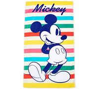 Jay Franco Disney Mickey Mouse Lindas Rayas Toalla de Playa Grande 86cm x 162cm 100% Algodón