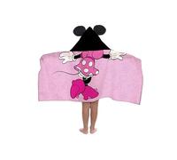 Jay Franco Disney Minnie Mouse - Capa De Baño con Capucha 56 × 56 cm para Niños, Súper Suave para Baño, Playa, Piscina Y Viaje, Producto con Licencia Oficial, Rosa