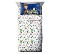 Jay Franco Disney Toy Story Buzz & Woody Full Sheet Set - 4 Piece Set Super Soft and Cozy Kid’s Bedding - Fade Resistant Microfiber Sheets (Official Disney Product)