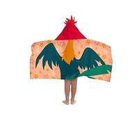 Jay Franco Disney Vaiana Hei Hei - Capa De Baño con Capucha 56 × 56 cm para Niños, Súper Suave para Baño, Playa, Piscina Y Viaje, Producto con Licencia Oficial, Naranja