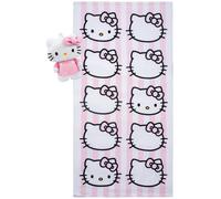 Jay Franco Hello Kitty Bath Toilel & Bath Buddy Set - Accesorios de baera - Incluye un compaero de juego de madera de microfibra de 25 x 50 pulgada