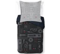 Jay Franco Juego de cama infantil de Star Wars Darth Vader Empire - Juego de cama infantil supersuave con funda de almohada, solo funda de edredón (relleno no incluido), color negro