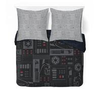 Jay Franco Juego de cama infantil de Star Wars Darth Vader Empire - Juego de cama infantil supersuave con funda de almohada, solo funda de edredón (relleno no incluido), color negro, 3 piezas para