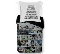 Jay Franco Juego de cama infantil de Star Wars Darth Vader, súper suave, con funda de almohada, solo funda de edredón (relleno no incluido), Luke Skywalker, Chewbacca, R2-D2, gris, 2 piezas individual