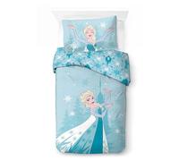 Jay Franco Kids Disney Frozen Juego de Funda nórdica - Ropa de Cama Suave 100% algodón con Funda de Almohada, Producto con Licencia Oficial, Multicolor, 2 Piezas para Cama Individual