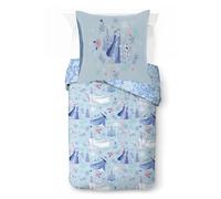 Jay Franco Kids Disney Frozen Juego de Funda nórdica - Ropa de Cama Supersuave con Funda de Almohada, Solo Funda, edredón no Incluido, Azul, 2 Piezas, Individual
