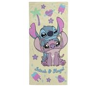 Jay Franco Kids Disney Lilo y Stitch Toalla de Playa 100% algodón - 71 x 147 cm Toalla de baño, Piscina y Viaje Supersuave, Producto con Licencia Oficial, Amarillo