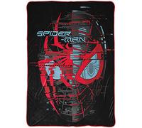 Jay Franco Kids Disney Spiderman Miles Morales Manta de Felpa - 130 x 150 cm Manta de Felpa Suave y acogedora para Decorar el Dormitorio y el sofá, Producto con Licencia Oficial, Negra