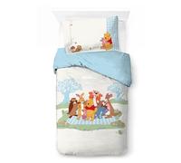 Jay Franco Kids Disney Winnie The Pooh Juego de Funda nórdica - Ropa de Cama Supersuave con Funda de Almohada, Solo Funda, edredón no Incluido, Blanco, 2 Piezas Individuales