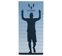 Jay Franco Kids Messi Fútbol Toalla de Playa 100% algodón - 71 x 147 cm Toalla de baño, Piscina y Viaje Supersuave, Producto con Licencia Oficial, Azul