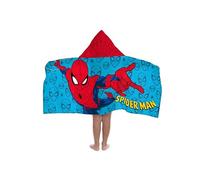 Jay Franco Marvel Spider-Man - Capa De Baño con Capucha 56 × 56 cm para Niños, Súper Suave para Baño, Playa, Piscina Y Viaje, Producto con Licencia Oficial, Azul