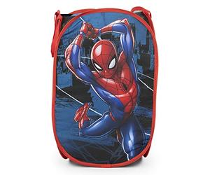 Jay Franco Marvel Spiderman Caminante de telarañas Cesta Plegable Infantil con Asas para Ropa y Juguetes