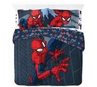 Jay Franco Marvel Spiderman City Streets - Juego de cama doble con funda de edredón de 200 x 200 cm y 2 fundas de almohada de 50 x 70 cm, 100% algodón