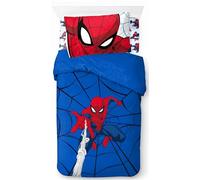 Jay Franco Marvel Spiderman Webtastic 100% algodón Conjunto Cama Individual 3 Piezas - Incluye Funda nórdica, sábana y Funda de Almohada
