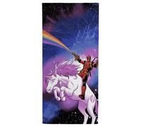 Jay Franco Marvel - Toalla Deadpool para baño, playa y piscina, 100% algodón, unicornio espacial, 71 cm x 147 cm