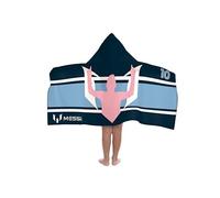 Jay Franco Messi Número Diez - Capa De Baño con Capucha 56 × 56 cm para Niños, Súper Suave para Baño, Playa, Piscina Y Viaje, Producto con Licencia Oficial, Azul