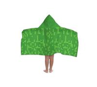 Jay Franco Minecraft Creeper - Capa De Baño con Capucha 56 × 56 cm para Niños, Súper Suave para Baño, Playa, Piscina Y Viaje, Producto con Licencia Oficial, Verde