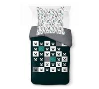 Jay Franco Minecraft Creeper Juego de Funda Nórdica - Ropa de Cama Súper Suave para Niños con Funda de Almohada, Solo Funda NÓRDICA (Relleno No Incluido), Verde, Juego de 2 Piezas Individual