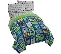Jay Franco Minecraft Monster Hunters Juego de cama completo de 5 piezas - Incluye edredσn reversible y juego de sαbanas - Ropa de cama con enreda